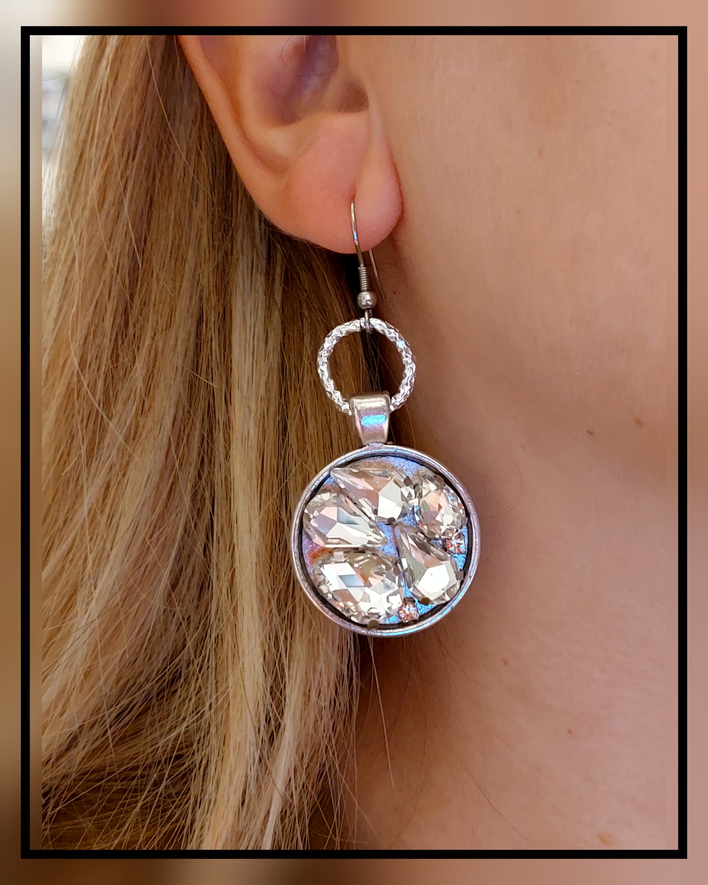 ORECCHINO SILVER STRASS