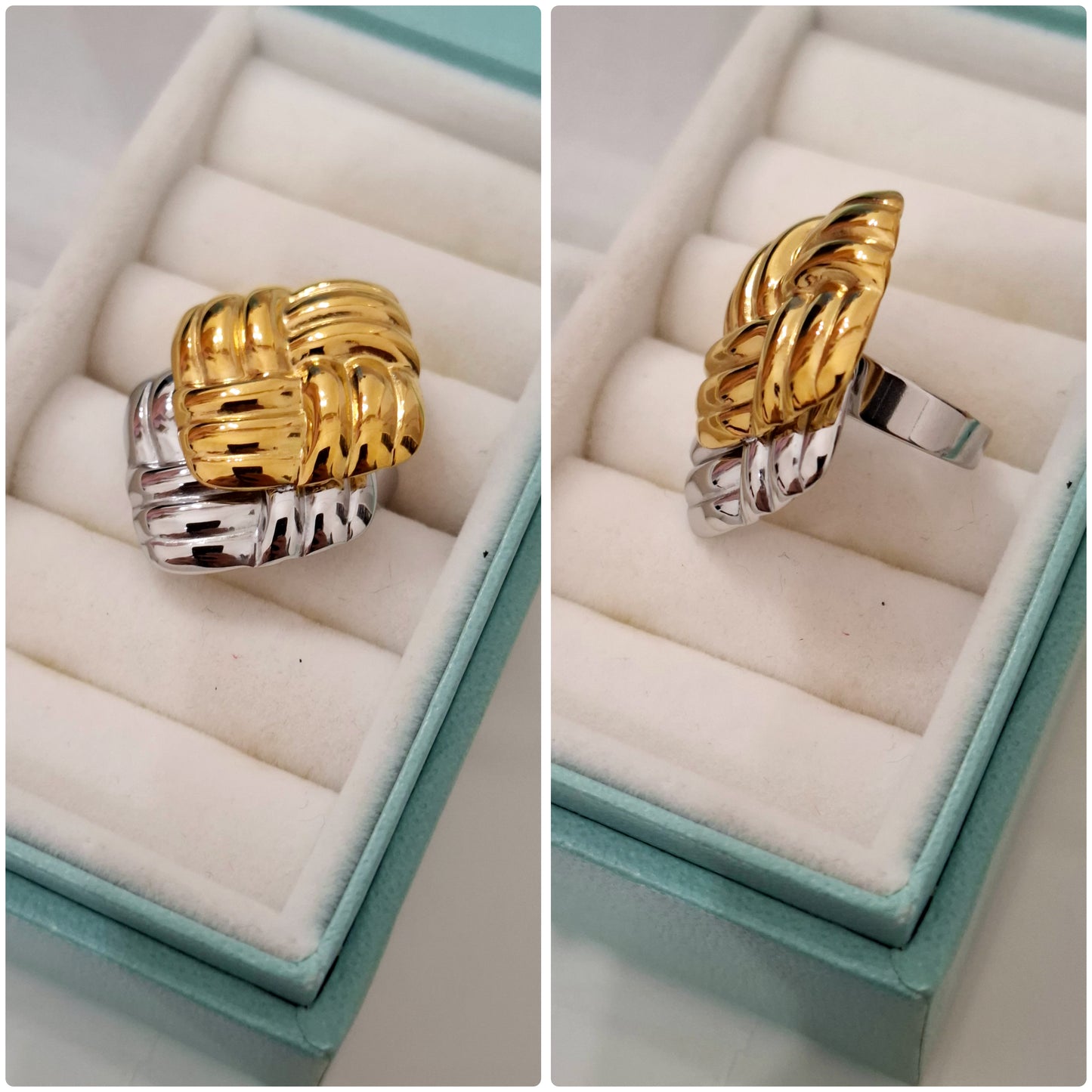 Anello TESSILE BICOLOR