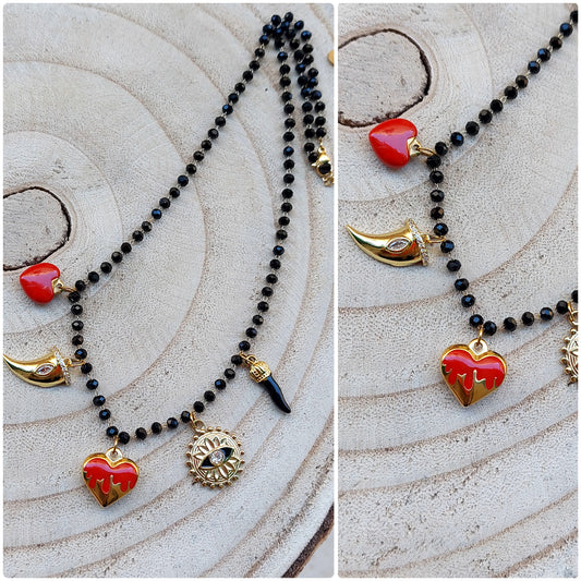 Collana cuore rosso