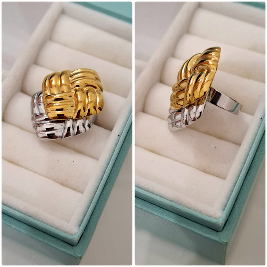 Anello TESSILE BICOLOR