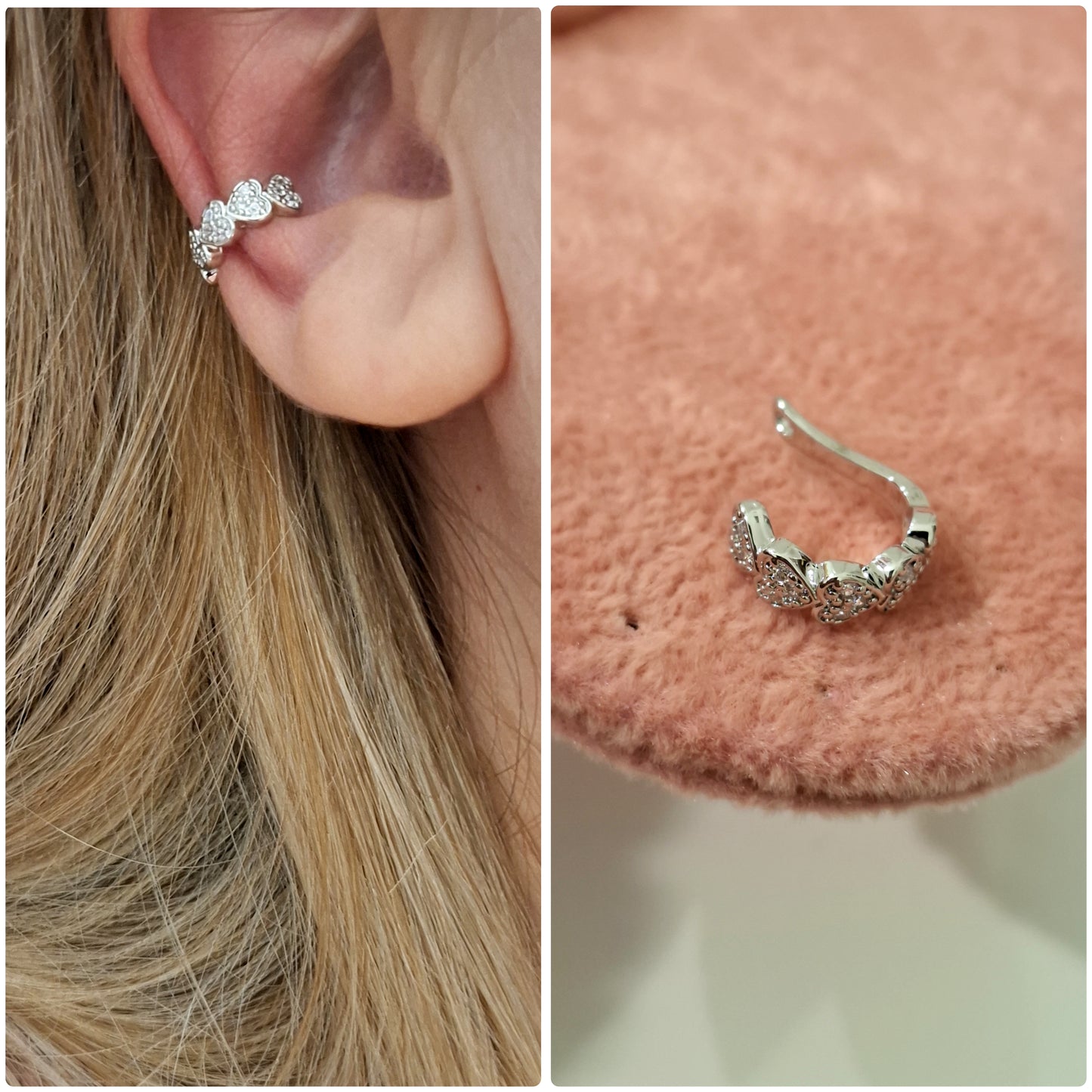 Ear cuff cuoricini