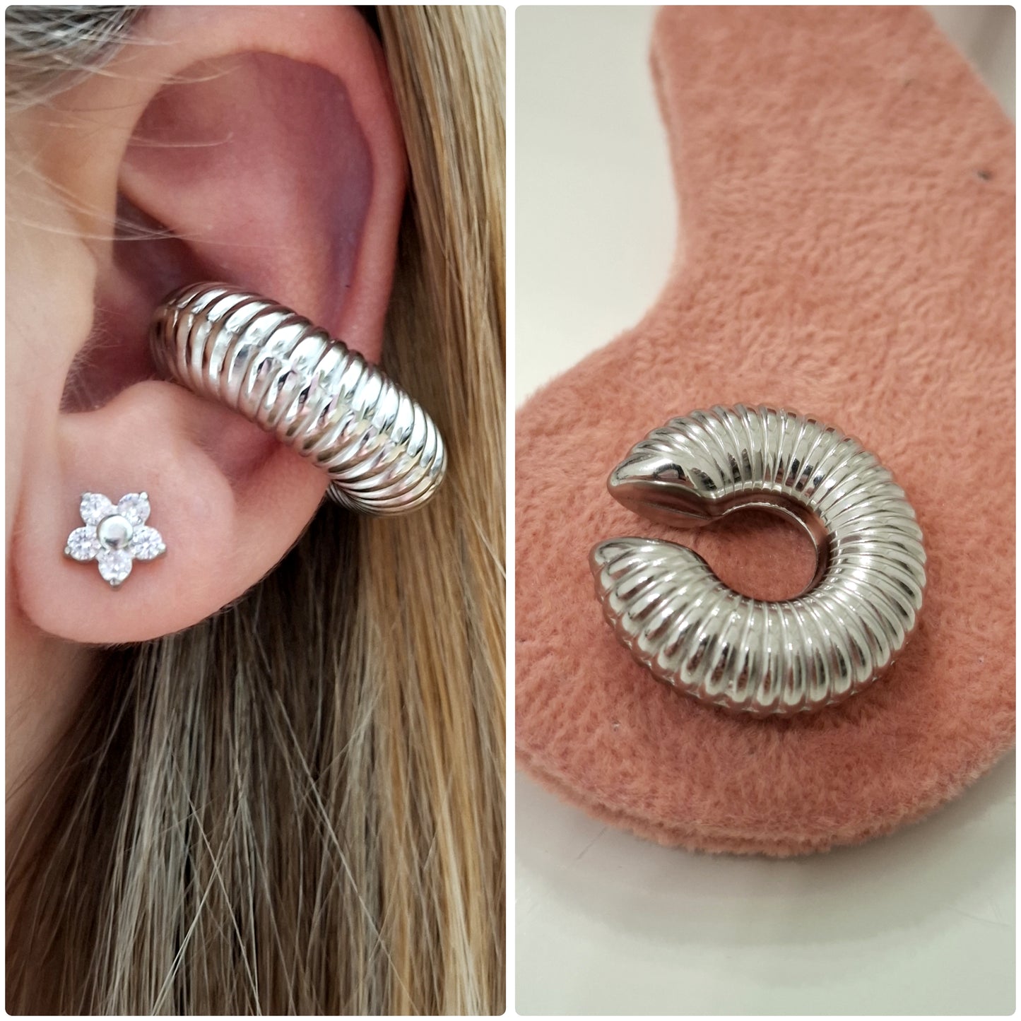 Ear cuff rigato