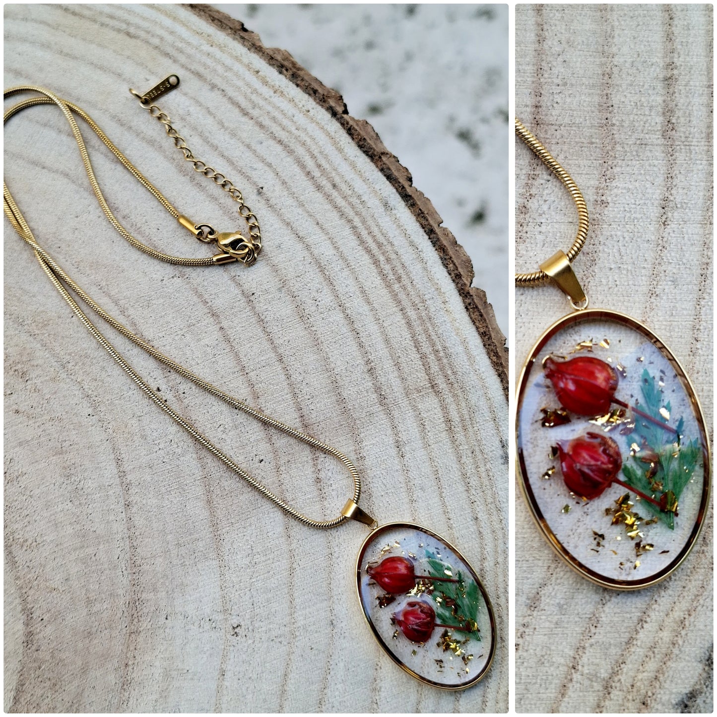 Collana FIORI IN RESINA