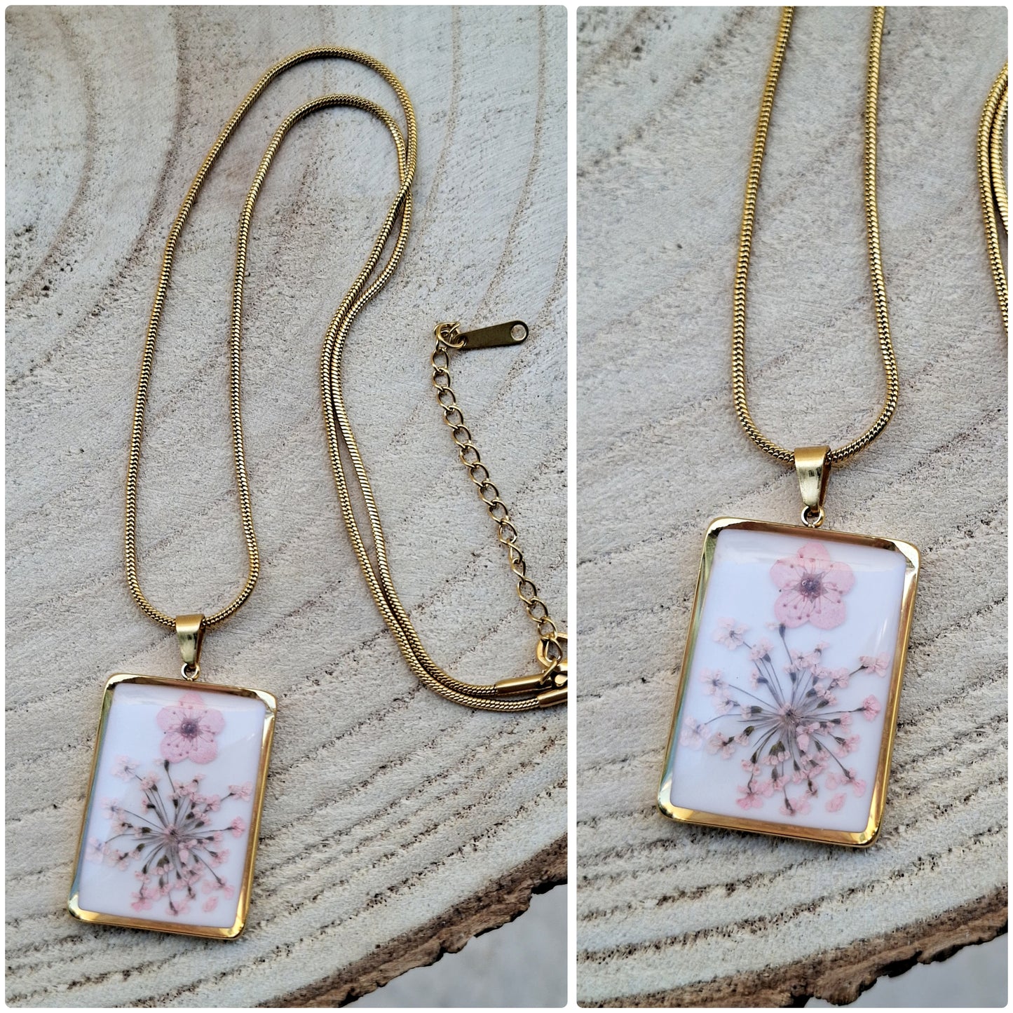Collana FIORI IN RESINA