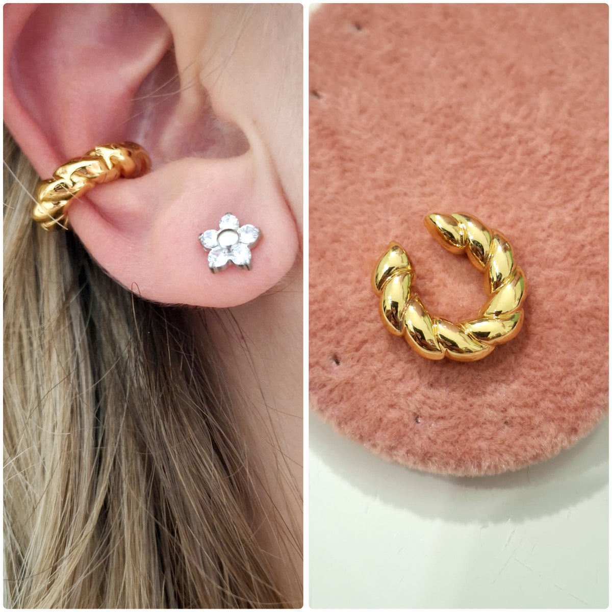 Ear cuff intreccio