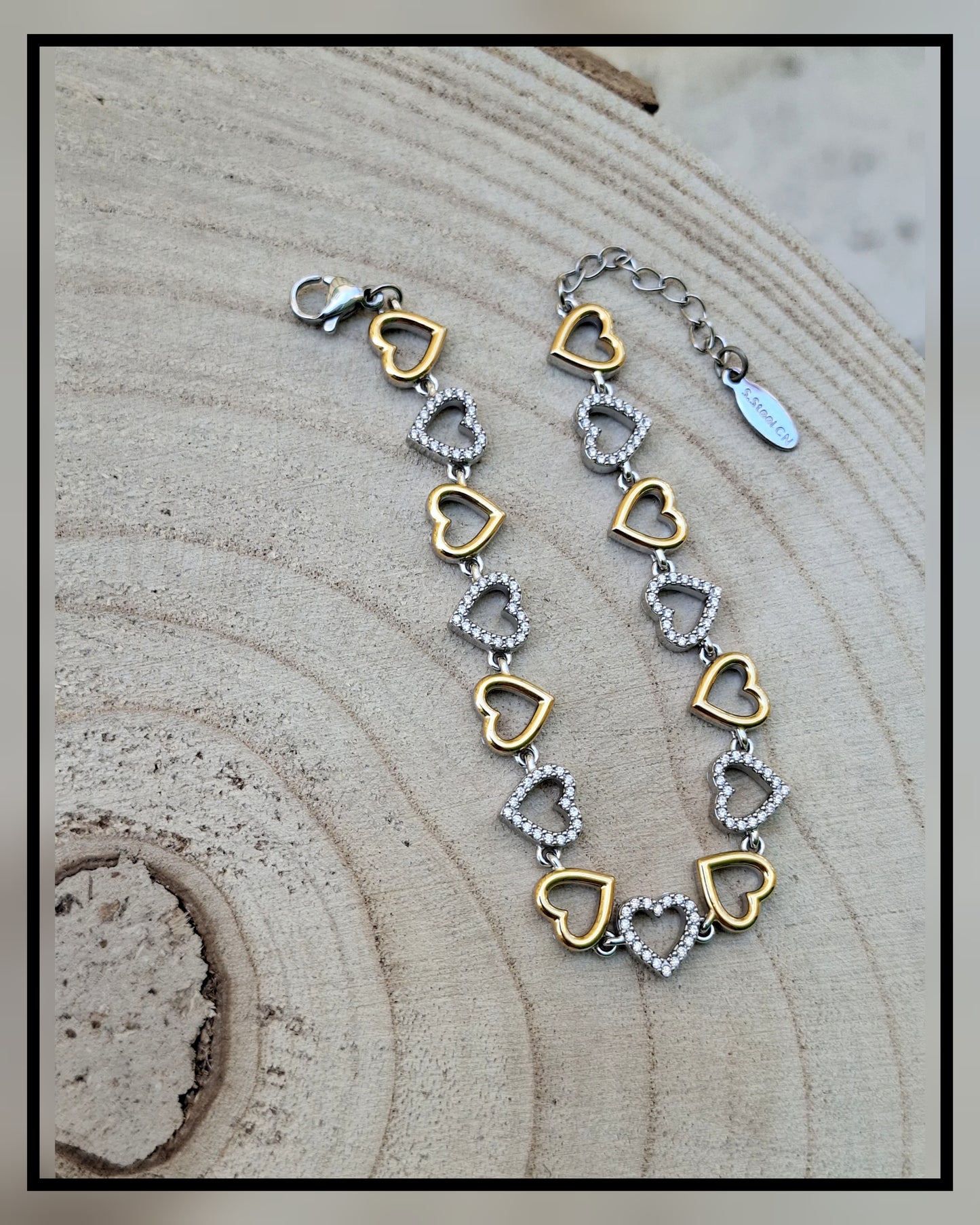 Bracciale cuoricini